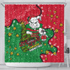 South Sydney Rabbitohs Custom Shower Curtain - Let's Get Lit Chrisse Pressie Shower Curtain