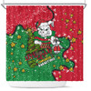 South Sydney Rabbitohs Custom Shower Curtain - Let's Get Lit Chrisse Pressie Shower Curtain