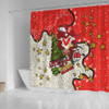 St. George Illawarra Dragons Christmas Custom Shower Curtain - Let's Get Lit Chrisse Pressie Shower Curtain