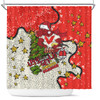 St. George Illawarra Dragons Christmas Custom Shower Curtain - Let's Get Lit Chrisse Pressie Shower Curtain