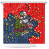 Sydney Roosters Christmas Custom Shower Curtain - Let's Get Lit Chrisse Pressie Shower Curtain