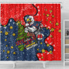 Sydney Roosters Christmas Custom Shower Curtain - Let's Get Lit Chrisse Pressie Shower Curtain