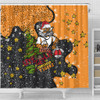 Wests Tigers Christmas Custom Shower Curtain - Let's Get Lit Chrisse Pressie Shower Curtain