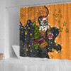 Wests Tigers Christmas Custom Shower Curtain - Let's Get Lit Chrisse Pressie Shower Curtain