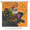 Wests Tigers Christmas Custom Shower Curtain - Let's Get Lit Chrisse Pressie Shower Curtain