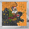 Wests Tigers Christmas Custom Shower Curtain - Let's Get Lit Chrisse Pressie Shower Curtain