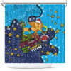 Gold Coast Titans Christmas Custom Shower Curtain - Let's Get Lit Chrisse Pressie Shower Curtain