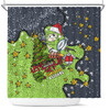 Canberra Raiders Christmas Custom Shower Curtain - Let's Get Lit Chrisse Pressie Shower Curtain