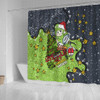 Canberra Raiders Christmas Custom Shower Curtain - Let's Get Lit Chrisse Pressie Shower Curtain