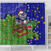 New Zealand Warriors Christmas Custom Shower Curtain - Let's Get Lit Chrisse Pressie Shower Curtain