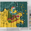 Australia Wallabies Christmas Custom Shower Curtain - Let's Get Lit Chrisse Pressie Shower Curtain