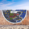 Canterbury-Bankstown Bulldogs Christmas Custom Beach Blanket - Let's Get Lit Chrisse Pressie Beach Blanket