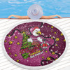 Manly Warringah Sea Eagles Christmas Custom Beach Blanket - Let's Get Lit Chrisse Pressie Beach Blanket
