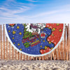 Newcastle Knights Christmas Custom Beach Blanket - Let's Get Lit Chrisse Pressie Beach Blanket