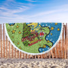 Parramatta Eels Christmas Custom Beach Blanket - Let's Get Lit Chrisse Pressie Beach Blanket