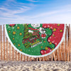 South Sydney Rabbitohs Custom Beach Blanket - Let's Get Lit Chrisse Pressie Beach Blanket