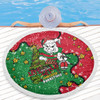 South Sydney Rabbitohs Custom Beach Blanket - Let's Get Lit Chrisse Pressie Beach Blanket