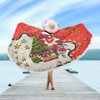 St. George Illawarra Dragons Christmas Custom Beach Blanket - Let's Get Lit Chrisse Pressie Beach Blanket