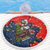 Sydney Roosters Christmas Custom Beach Blanket - Let's Get Lit Chrisse Pressie Beach Blanket