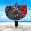 Sydney Roosters Christmas Custom Beach Blanket - Let's Get Lit Chrisse Pressie Beach Blanket