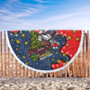 Sydney Roosters Christmas Custom Beach Blanket - Let's Get Lit Chrisse Pressie Beach Blanket