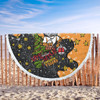 Wests Tigers Christmas Custom Beach Blanket - Let's Get Lit Chrisse Pressie Beach Blanket