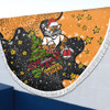 Wests Tigers Christmas Custom Beach Blanket - Let's Get Lit Chrisse Pressie Beach Blanket