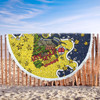 North Queensland Cowboys Christmas Custom Beach Blanket - Let's Get Lit Chrisse Pressie Beach Blanket