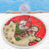 Redcliffe Dolphins Christmas Custom Beach Blanket - Let's Get Lit Chrisse Pressie Beach Blanket