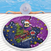 Melbourne Storm Christmas Custom Beach Blanket - Let's Get Lit Chrisse Pressie Beach Blanket