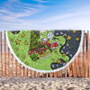 Canberra Raiders Christmas Custom Beach Blanket - Let's Get Lit Chrisse Pressie Beach Blanket