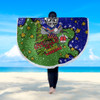 New Zealand Warriors Christmas Custom Beach Blanket - Let's Get Lit Chrisse Pressie Beach Blanket