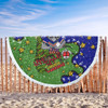 New Zealand Warriors Christmas Custom Beach Blanket - Let's Get Lit Chrisse Pressie Beach Blanket