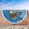 New South Wales Cockroaches Christmas Custom Beach Blanket - Let's Get Lit Chrisse Pressie Beach Blanket