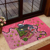 Penrith Panthers Christmas Custom Doormat - Let's Get Lit Chrisse Pressie Pink Doormat