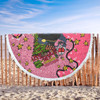 Penrith Panthers Christmas Custom Beach Blanket - Let's Get Lit Chrisse Pressie Pink Beach Blanket