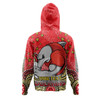 Redcliffe Dolphins Custom Hoodie - Custom With Aboriginal Inspired Style Of Dot Painting Patterns  Hoodie