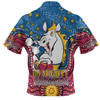 Brisbane Broncos Custom Polo Shirt - Custom With Aboriginal Inspired Style Of Dot Painting Patterns  Polo Shirt