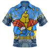 Gold Coast Titans Custom Polo Shirt - Custom With Aboriginal Inspired Style Of Dot Painting Patterns  Polo Shirt