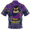 Melbourne Storm Custom Polo Shirt - Custom With Aboriginal Inspired Style Of Dot Painting Patterns  Polo Shirt