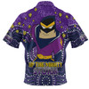 Melbourne Storm Custom Polo Shirt - Custom With Aboriginal Inspired Style Of Dot Painting Patterns  Polo Shirt