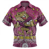 Queensland Cane Toads Custom Polo Shirt - Custom With Aboriginal Inspired Style Of Dot Painting Patterns  Polo Shirt