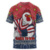 Sydney Roosters Custom T-Shirt - Custom With Aboriginal Inspired Style Of Dot Painting Patterns  T-Shirt