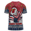 Sydney Roosters Custom T-Shirt - Custom With Aboriginal Inspired Style Of Dot Painting Patterns  T-Shirt