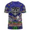 New Zealand Warriors Custom T-shirt - Custom With Aboriginal Inspired Style Of Dot Painting Patterns  T-shirt