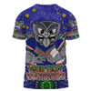 New Zealand Warriors Custom T-shirt - Custom With Aboriginal Inspired Style Of Dot Painting Patterns  T-shirt