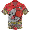 Redcliffe Dolphins Custom Hawaiian Shirt - Custom With Aboriginal Inspired Style Of Dot Painting Patterns  Hawaiian Shirt