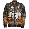 Wests Tigers Custom Bomber Jacket - Custom With Aboriginal Inspired Style Of Dot Painting Patterns  Bomber Jacket