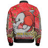 Redcliffe Dolphins Custom Bomber Jacket - Custom With Aboriginal Inspired Style Of Dot Painting Patterns  Bomber Jacket