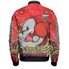 Redcliffe Dolphins Custom Bomber Jacket - Custom With Aboriginal Inspired Style Of Dot Painting Patterns  Bomber Jacket